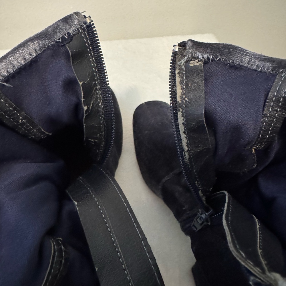 LOFT Grey Ankle Booties Velvet Sophistication - Picture 5 of 7